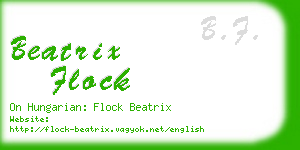 beatrix flock business card